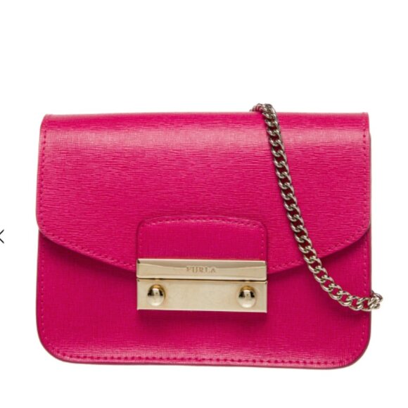 LIKE NEW - Furla Saffiano Leather Crossbody Bag - Picture 1 of 15